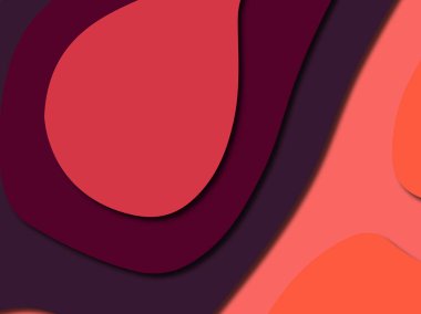 Renkli oyma sanat. Kağıt arka plan şekilleri kesim kağıdı ile kesin. İş sunumları, el ilanları, afişler, davetler için şablon tasarım düzen