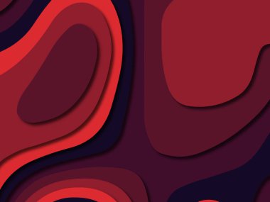 Renkli oyma sanat. Kağıt arka plan şekilleri kesim kağıdı ile kesin. İş sunumları, el ilanları, afişler, davetler için şablon tasarım düzen