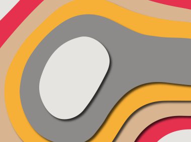 Renkli oyma sanat. Kağıt arka plan şekilleri kesim kağıdı ile kesin. İş sunumları, el ilanları, afişler, davetler için şablon tasarım düzen