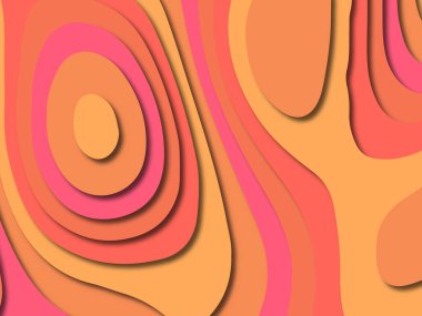 Renkli oyma sanat. Kağıt arka plan şekilleri kesim kağıdı ile kesin. İş sunumları, el ilanları, afişler, davetler için şablon tasarım düzen