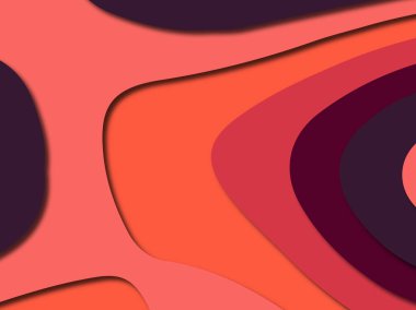 Renkli oyma sanat. Kağıt arka plan şekilleri kesim kağıdı ile kesin. İş sunumları, el ilanları, afişler, davetler için şablon tasarım düzen