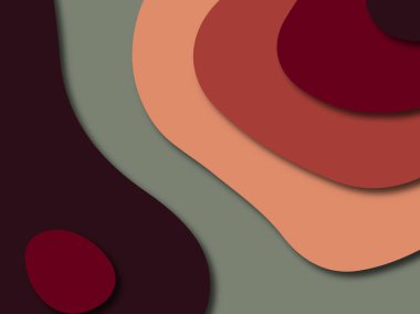 Renkli oyma sanat. Kağıt arka plan şekilleri kesim kağıdı ile kesin. İş sunumları, el ilanları, afişler, davetler için şablon tasarım düzen