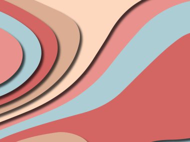 Renkli oyma sanat. Kağıt arka plan şekilleri kesim kağıdı ile kesin. İş sunumları, el ilanları, afişler, davetler için şablon tasarım düzen