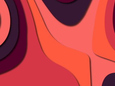 Renkli oyma sanat. Kağıt arka plan şekilleri kesim kağıdı ile kesin. İş sunumları, el ilanları, afişler, davetler için şablon tasarım düzen