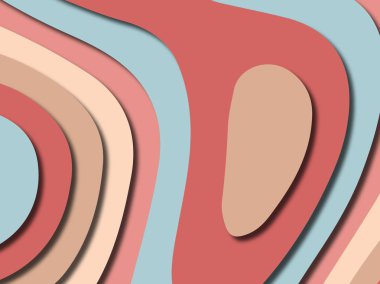 Renkli oyma sanat. Kağıt arka plan şekilleri kesim kağıdı ile kesin. İş sunumları, el ilanları, afişler, davetler için şablon tasarım düzen