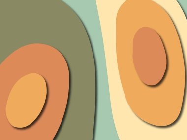 Renkli oyma sanat. Kağıt arka plan şekilleri kesim kağıdı ile kesin. İş sunumları, el ilanları, afişler, davetler için şablon tasarım düzen