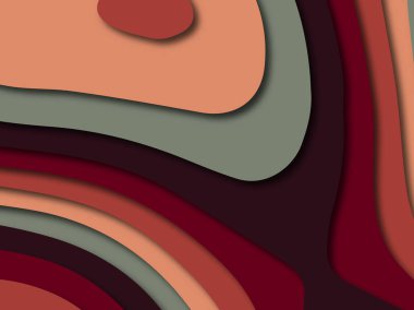 Renkli oyma sanat. Kağıt arka plan şekilleri kesim kağıdı ile kesin. İş sunumları, el ilanları, afişler, davetler için şablon tasarım düzen