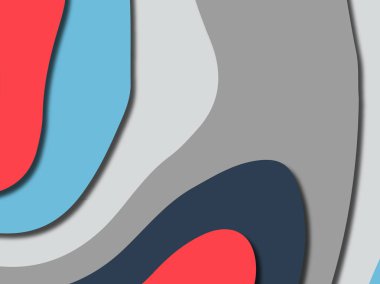 Renkli oyma sanat. Kağıt arka plan şekilleri kesim kağıdı ile kesin. İş sunumları, el ilanları, afişler, davetler için şablon tasarım düzen