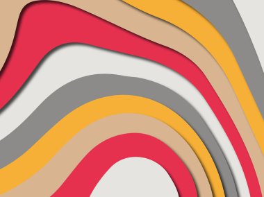 Renkli oyma sanat. Kağıt arka plan şekilleri kesim kağıdı ile kesin. İş sunumları, el ilanları, afişler, davetler için şablon tasarım düzen