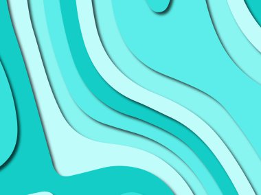 Renkli oyma sanat. Kağıt arka plan şekilleri kesim kağıdı ile kesin. İş sunumları, el ilanları, afişler, davetler için şablon tasarım düzen