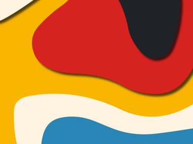 Renkli oyma sanat. Kağıt arka plan şekilleri kesim kağıdı ile kesin. İş sunumları, el ilanları, afişler, davetler için şablon tasarım düzen