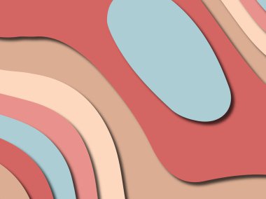 Renkli oyma sanat. Kağıt arka plan şekilleri kesim kağıdı ile kesin. İş sunumları, el ilanları, afişler, davetler için şablon tasarım düzen