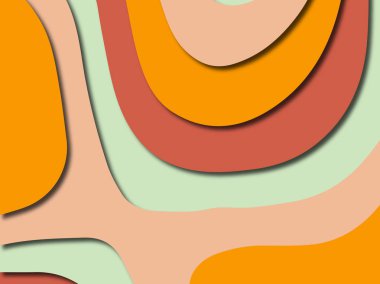 Renkli oyma sanat. Kağıt arka plan şekilleri kesim kağıdı ile kesin. İş sunumları, el ilanları, afişler, davetler için şablon tasarım düzen