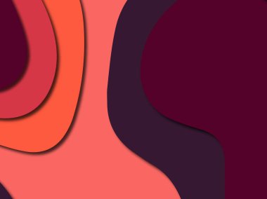 Renkli oyma sanat. Kağıt arka plan şekilleri kesim kağıdı ile kesin. İş sunumları, el ilanları, afişler, davetler için şablon tasarım düzen