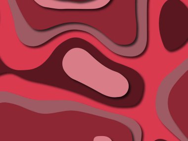 Renkli oyma sanat. Kağıt arka plan şekilleri kesim kağıdı ile kesin. İş sunumları, el ilanları, afişler, davetler için şablon tasarım düzen