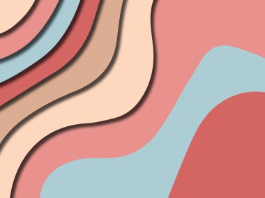 Renkli oyma sanat. Kağıt arka plan şekilleri kesim kağıdı ile kesin. İş sunumları, el ilanları, afişler, davetler için şablon tasarım düzen