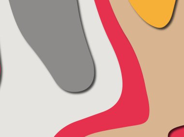 Renkli oyma sanat. Kağıt arka plan şekilleri kesim kağıdı ile kesin. İş sunumları, el ilanları, afişler, davetler için şablon tasarım düzen