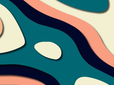 Renkli oyma sanat. Kağıt arka plan şekilleri kesim kağıdı ile kesin. İş sunumları, el ilanları, afişler, davetler için şablon tasarım düzen