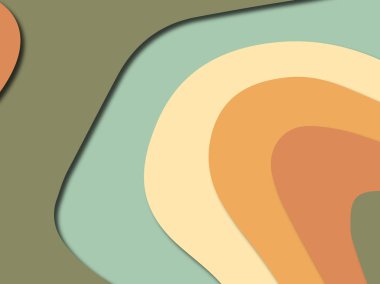 Renkli oyma sanat. Kağıt arka plan şekilleri kesim kağıdı ile kesin. İş sunumları, el ilanları, afişler, davetler için şablon tasarım düzen