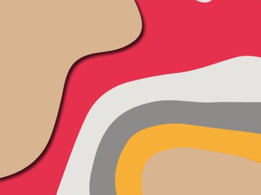 Renkli oyma sanat. Kağıt arka plan şekilleri kesim kağıdı ile kesin. İş sunumları, el ilanları, afişler, davetler için şablon tasarım düzen