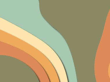 Renkli oyma sanat. Kağıt arka plan şekilleri kesim kağıdı ile kesin. İş sunumları, el ilanları, afişler, davetler için şablon tasarım düzen