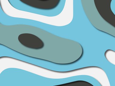 Renkli oyma sanat. Kağıt arka plan şekilleri kesim kağıdı ile kesin. İş sunumları, el ilanları, afişler, davetler için şablon tasarım düzen