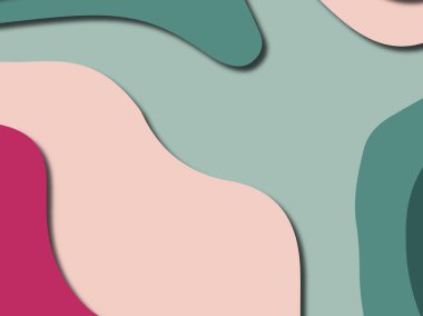 Renkli oyma sanat. Kağıt arka plan şekilleri kesim kağıdı ile kesin. İş sunumları, el ilanları, afişler, davetler için şablon tasarım düzen