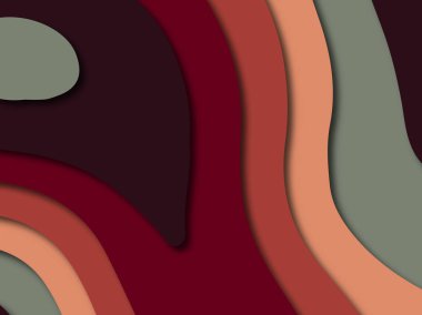 Renkli oyma sanat. Kağıt arka plan şekilleri kesim kağıdı ile kesin. İş sunumları, el ilanları, afişler, davetler için şablon tasarım düzen