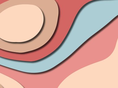 Renkli oyma sanat. Kağıt arka plan şekilleri kesim kağıdı ile kesin. İş sunumları, el ilanları, afişler, davetler için şablon tasarım düzen