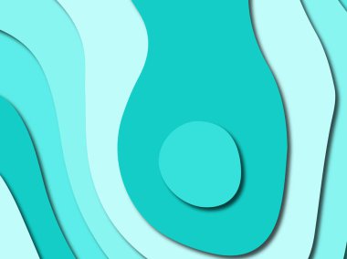 Renkli oyma sanat. Kağıt arka plan şekilleri kesim kağıdı ile kesin. İş sunumları, el ilanları, afişler, davetler için şablon tasarım düzen