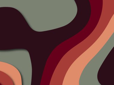 Renkli oyma sanat. Kağıt arka plan şekilleri kesim kağıdı ile kesin. İş sunumları, el ilanları, afişler, davetler için şablon tasarım düzen