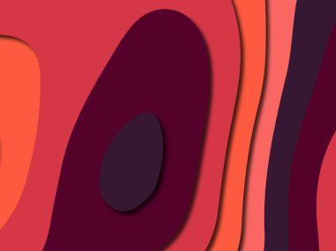 Renkli oyma sanat. Kağıt arka plan şekilleri kesim kağıdı ile kesin. İş sunumları, el ilanları, afişler, davetler için şablon tasarım düzen