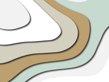 Renkli oyma sanat. Kağıt arka plan şekilleri kesim kağıdı ile kesin. İş sunumları, el ilanları, afişler, davetler için şablon tasarım düzen