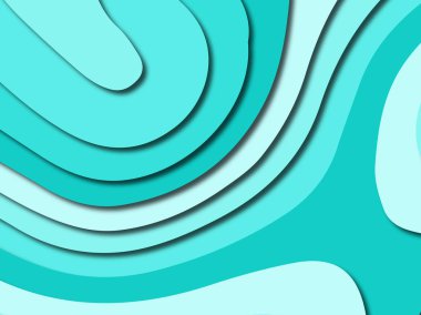 Renkli oyma sanat. Kağıt arka plan şekilleri kesim kağıdı ile kesin. İş sunumları, el ilanları, afişler, davetler için şablon tasarım düzen