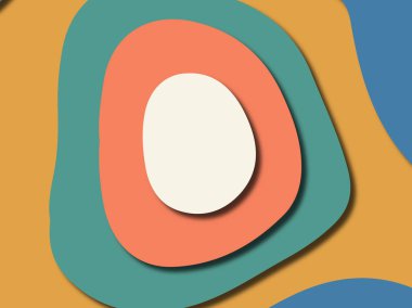 Renkli oyma sanat. Kağıt arka plan şekilleri kesim kağıdı ile kesin. İş sunumları, el ilanları, afişler, davetler için şablon tasarım düzen