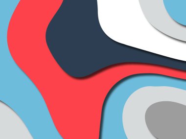 Renkli oyma sanat. Kağıt arka plan şekilleri kesim kağıdı ile kesin. İş sunumları, el ilanları, afişler, davetler için şablon tasarım düzen