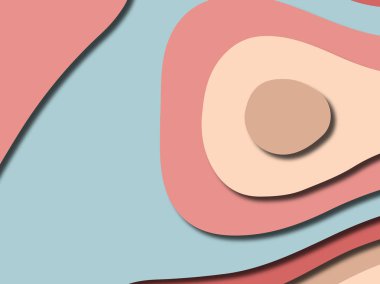 Renkli oyma sanat. Kağıt arka plan şekilleri kesim kağıdı ile kesin. İş sunumları, el ilanları, afişler, davetler için şablon tasarım düzen