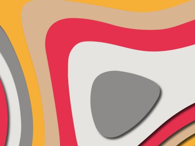 Renkli oyma sanat. Kağıt arka plan şekilleri kesim kağıdı ile kesin. İş sunumları, el ilanları, afişler, davetler için şablon tasarım düzen