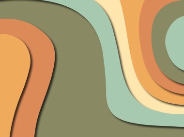 Renkli oyma sanat. Kağıt arka plan şekilleri kesim kağıdı ile kesin. İş sunumları, el ilanları, afişler, davetler için şablon tasarım düzen