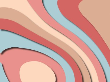 Renkli oyma sanat. Kağıt arka plan şekilleri kesim kağıdı ile kesin. İş sunumları, el ilanları, afişler, davetler için şablon tasarım düzen