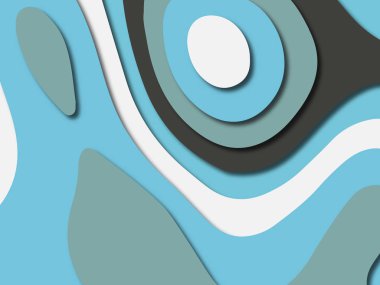 Renkli oyma sanat. Kağıt arka plan şekilleri kesim kağıdı ile kesin. İş sunumları, el ilanları, afişler, davetler için şablon tasarım düzen