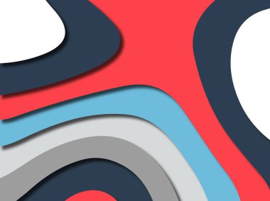 Renkli oyma sanat. Kağıt arka plan şekilleri kesim kağıdı ile kesin. İş sunumları, el ilanları, afişler, davetler için şablon tasarım düzen