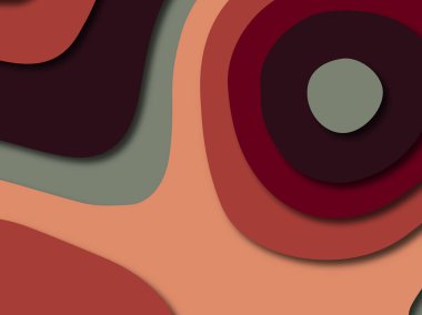 Renkli oyma sanat. Kağıt arka plan şekilleri kesim kağıdı ile kesin. İş sunumları, el ilanları, afişler, davetler için şablon tasarım düzen