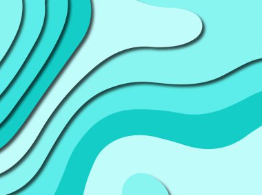 Renkli oyma sanat. Kağıt arka plan şekilleri kesim kağıdı ile kesin. İş sunumları, el ilanları, afişler, davetler için şablon tasarım düzen