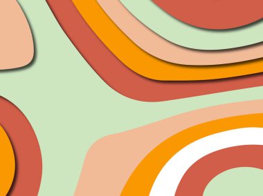 Renkli oyma sanat. Kağıt arka plan şekilleri kesim kağıdı ile kesin. İş sunumları, el ilanları, afişler, davetler için şablon tasarım düzen