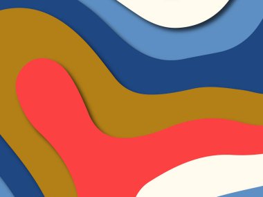 Renkli oyma sanat. Kağıt arka plan şekilleri kesim kağıdı ile kesin. İş sunumları, el ilanları, afişler, davetler için şablon tasarım düzen