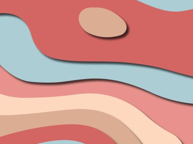 Renkli oyma sanat. Kağıt arka plan şekilleri kesim kağıdı ile kesin. İş sunumları, el ilanları, afişler, davetler için şablon tasarım düzen