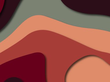 Renkli oyma sanat. Kağıt arka plan şekilleri kesim kağıdı ile kesin. İş sunumları, el ilanları, afişler, davetler için şablon tasarım düzen