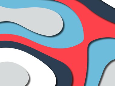 Renkli oyma sanat. Kağıt arka plan şekilleri kesim kağıdı ile kesin. İş sunumları, el ilanları, afişler, davetler için şablon tasarım düzen