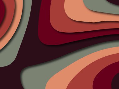 Renkli oyma sanat. Kağıt arka plan şekilleri kesim kağıdı ile kesin. İş sunumları, el ilanları, afişler, davetler için şablon tasarım düzen